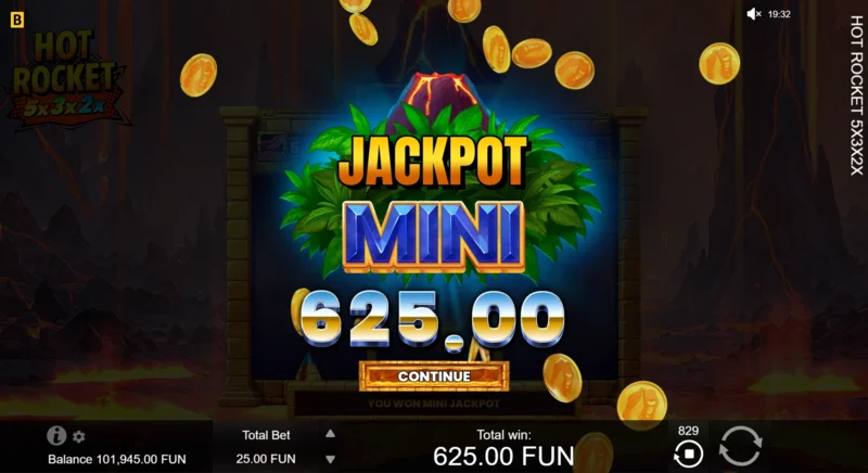 Hot Rocket 5x 3x 2x - Jackpot Tối đa x1000